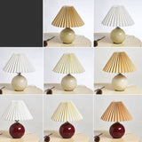 Hjemix | Nordisk minimalistisk 1-lampe bordlampe laget av keramikk med folder
