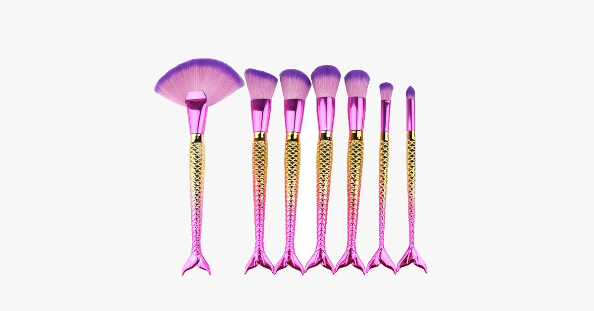 Hjemix | Stort Fan Havfrue Hale Børstesett