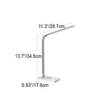 Hjemix | Minimalistisk Intelligent Firkanthåndtak Sammenleggbart USB LED Skrivebordslampe