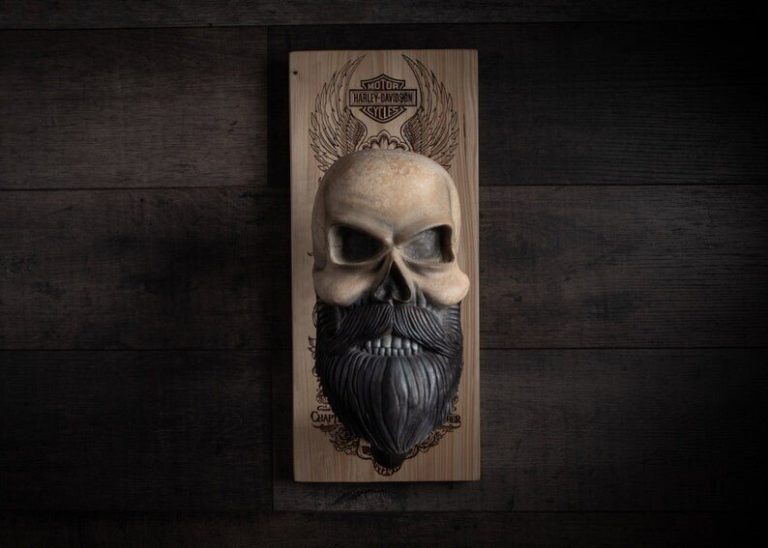Hjemix | Bearded Skull – Eagle Skull & Cross