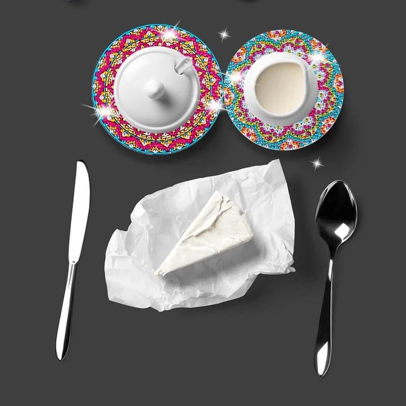 Hjemix | Diamond Crafts Coaster Diamond Painting Coaster (Mandala)