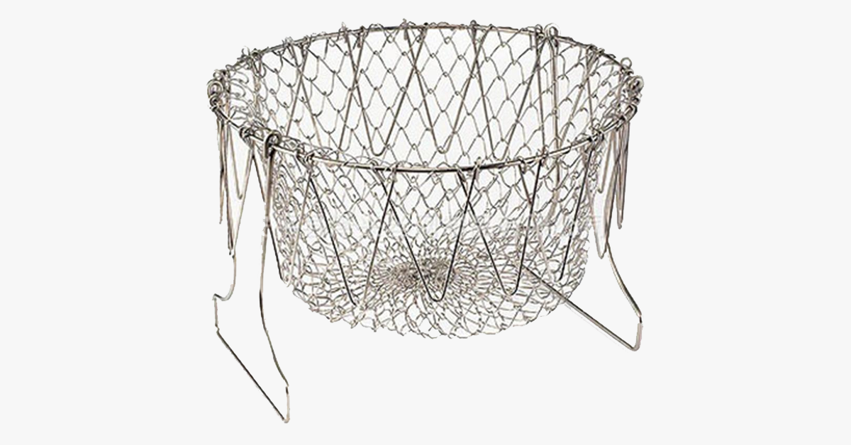 Hjemix | Sammenleggbar Stekepannekurv Kjøkkenapparat – Effektiv Matlaging Som Aldri Før!