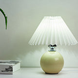 Hjemix | Nordisk minimalistisk 1-lampe bordlampe laget av keramikk med folder