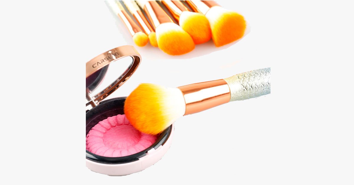 Hjemix | Mermaid Dream Glam Brush Set - Perfekt din sminke på en glamorøs måte