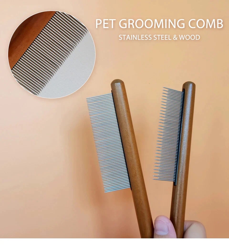 Hjemix | Multifunksjonell Pet Hair Comb Flått- og Tåre Flekkfjerning