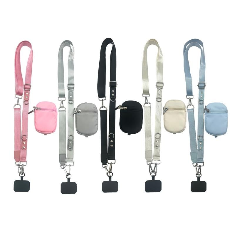 Hjemix | Justerbar telefon lanyard crossbody stropp med lommebok