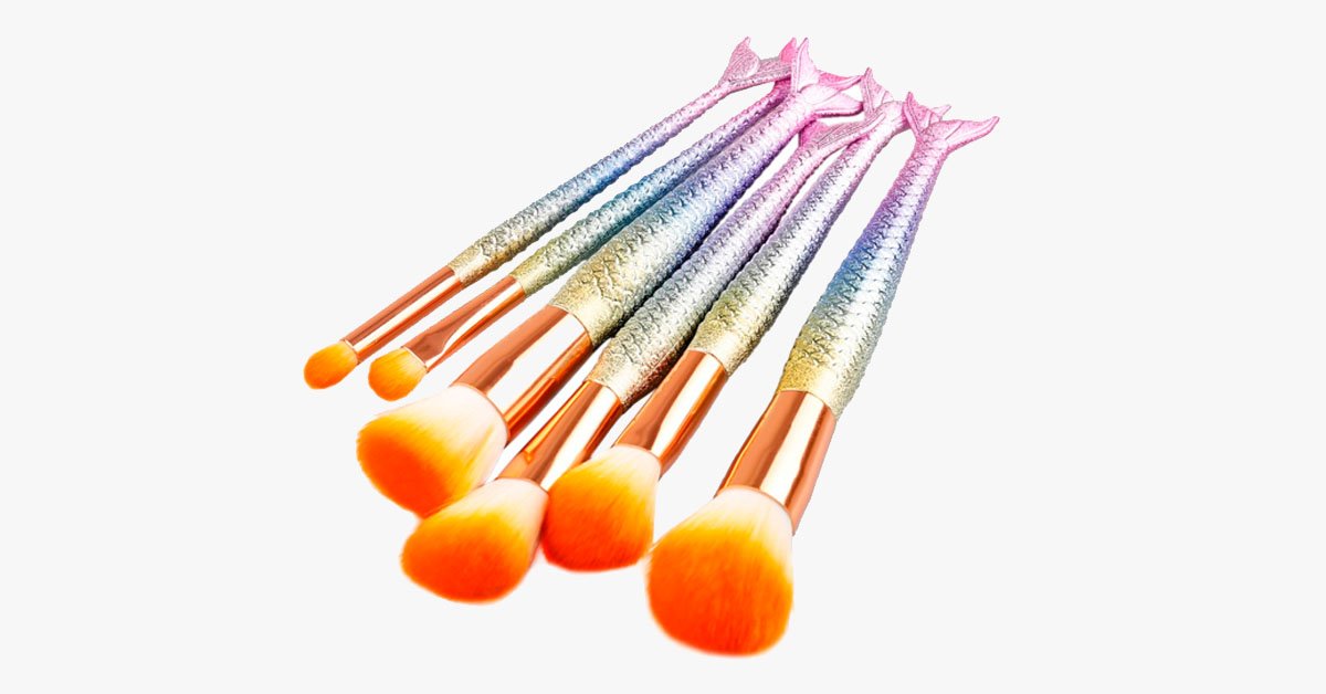 Hjemix | Mermaid Dream Glam Brush Set - Perfekt din sminke på en glamorøs måte