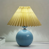 Hjemix | Nordisk minimalistisk 1-lampe bordlampe laget av keramikk med folder