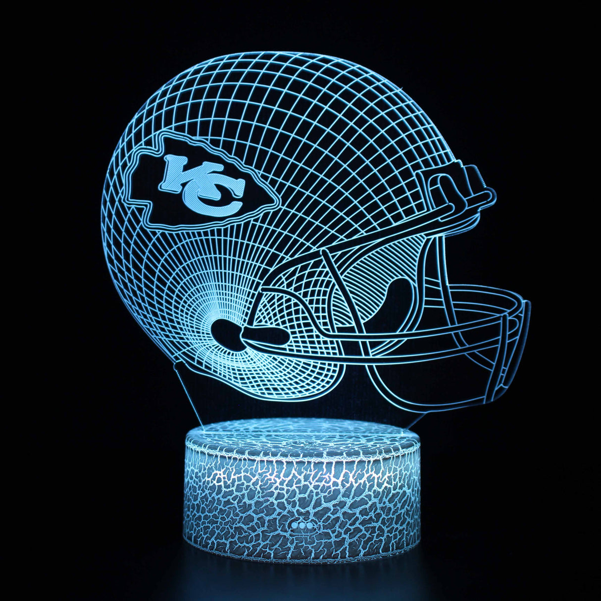 Hjemix | Kansas City Chiefs Fotballhjelm 3D Optisk Illusjonslampe