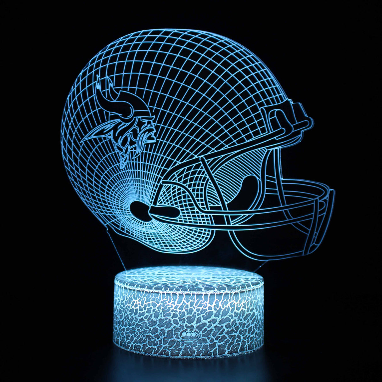 Hjemix | Minnesota Vikings Fotballhjelm 3D Optisk Illusjonslampe