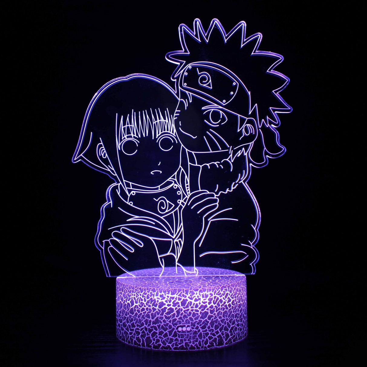 Hjemix | Naruto & Hinata Karakter 3D Optisk Illusjonslampe