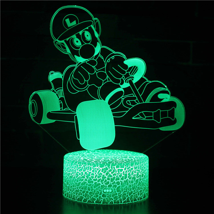 Hjemix | Luigi Super Mario 3D Optisk Illusjonslampe