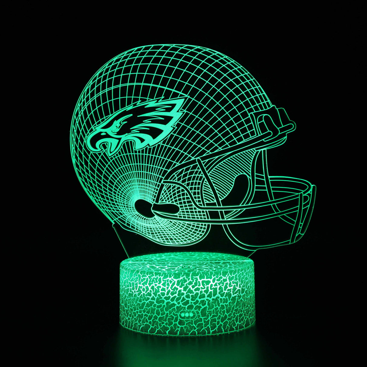 Hjemix | Philadelphia Eagles Fotballhjelm 3D Optisk Illusjonslampe