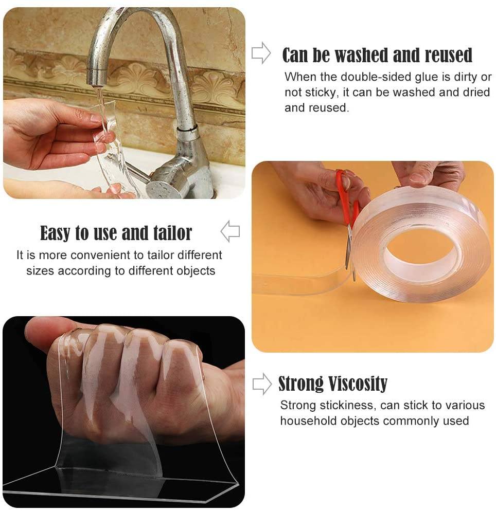 Hjemix | Transparent Dobbelt-Sidig Nano Magic Tape