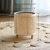 Hjemix | Flettet Blomsterpotteholder laget av Rattan