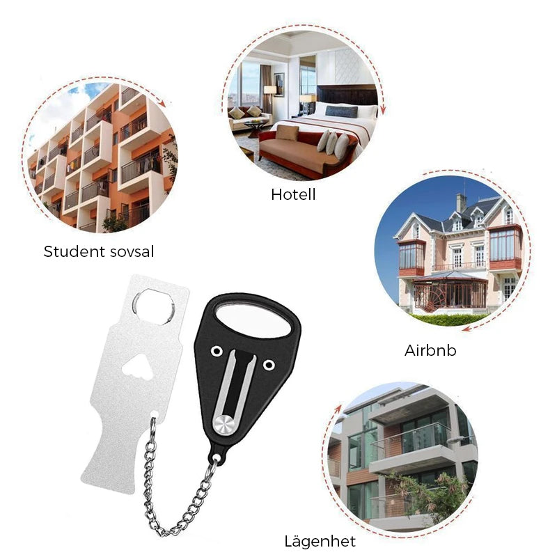 Hjemix | Bærbar Sikkerhetsdør Lås