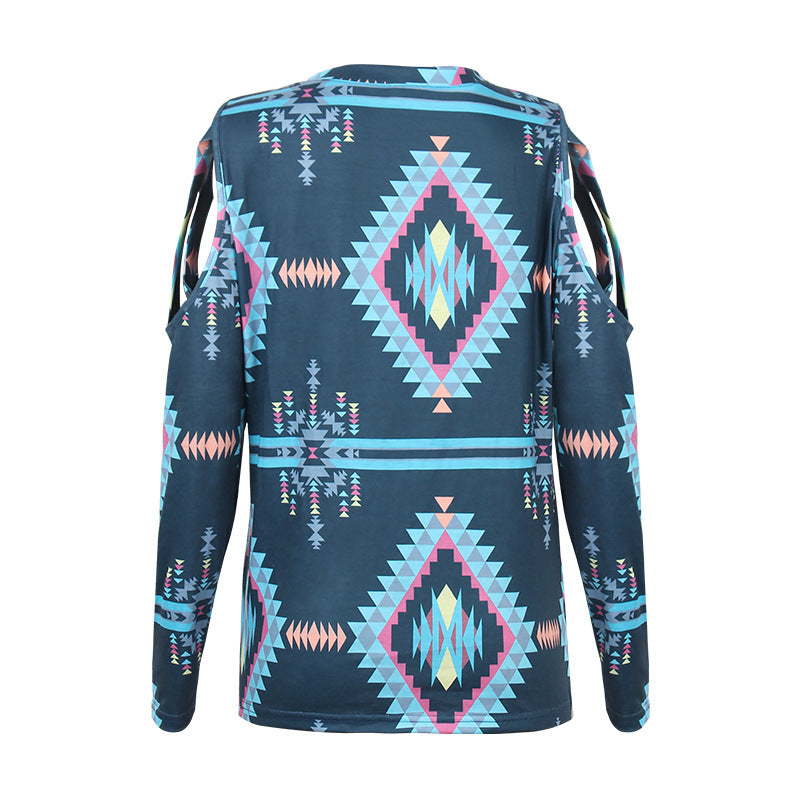 Hjemix | Trykt Langermet Crewneck Langermet T-skjorte