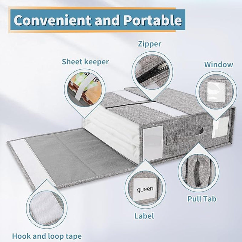 Hjemix | sammenleggbar sengetøysett-organisator