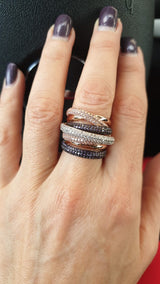 Hjemix | Monaco Design Luksuriøs Statement Stabil Ring For Kvinner