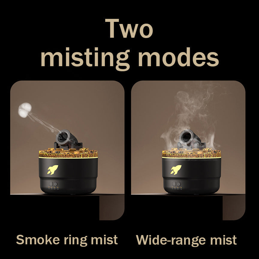 Hjemix | Cannon Luftfukter Aroma Diffuser Vannmist Nattlys Lava Perfekt Gave