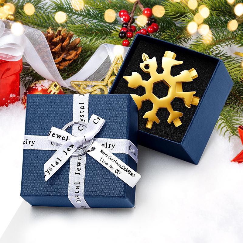 Hjemix | Snøfnugg - MultiVerktøy 18-i-1 Rustfritt Stål Bærbar for Utendørs Eventyr