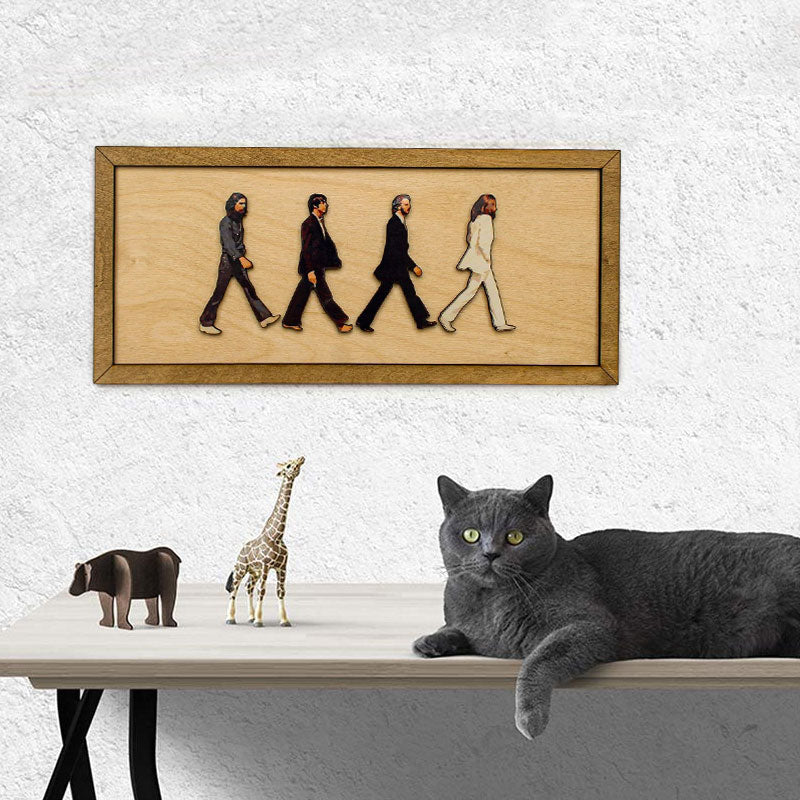 Hjemix | The Beatles innrammet Abbey Road portrett