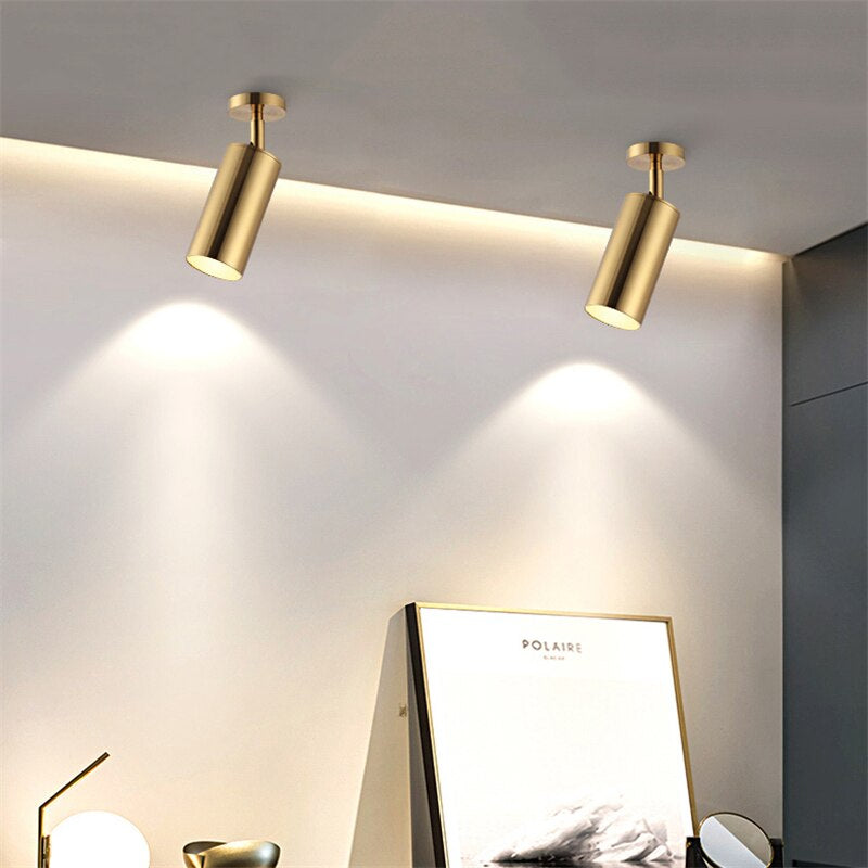 Hjemix | Nordisk Messing Gull Spotlight - 5W/10W Led -Lampe