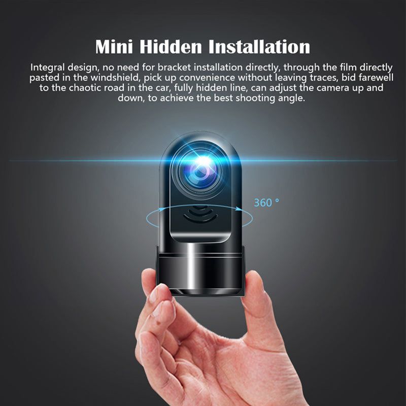 Hjemix | 1080P HD Mini ADAS Dashcam med 360° rotasjonsfunksjon