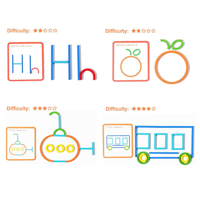 Hjemix | Montessori Barns Puslespill Logikktrening Ring Spill