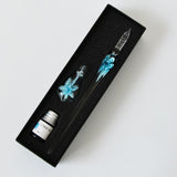 Glass Calligraphy Pen Set med blekk og pennholder