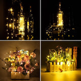 Hjemix | LED Flaske Lys Kork Natt Lys DIY Dekor Gave