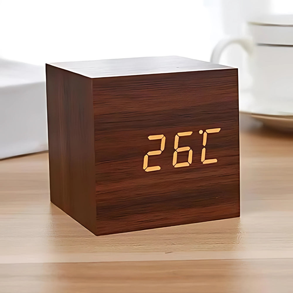Hjemix | Moderne Kube LED Vekkerklokke