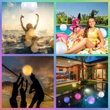 Hjemix | Pool Decoration LED Light 16 Farger Lysende Strandball