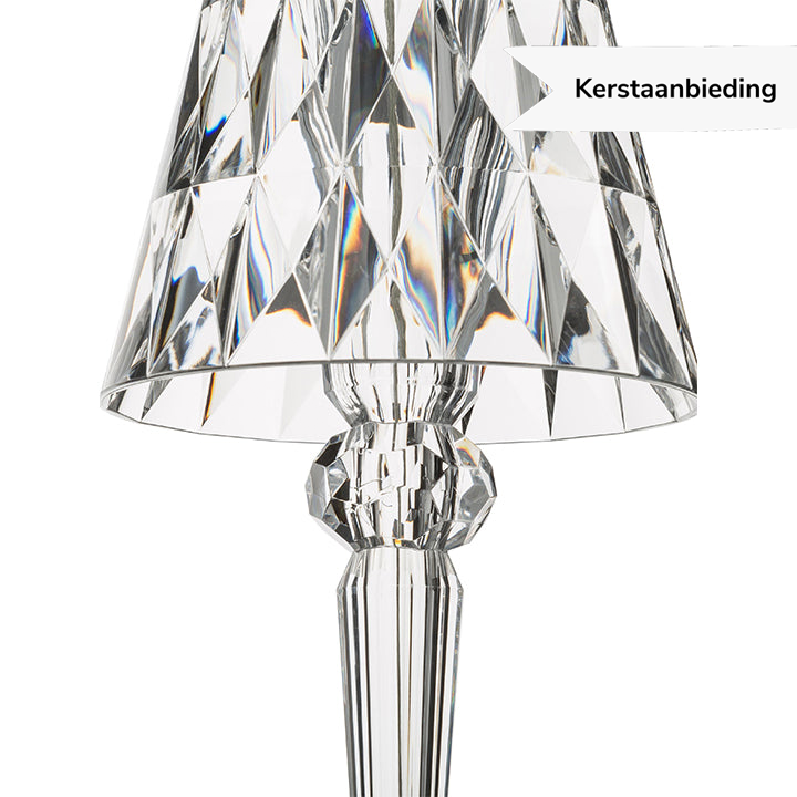 Hjemix | LuxeCrystal Premium LED Bordlampe | Trådløs | Dimmbar Krystallbelysning | Stemningslys & Dekorasjon