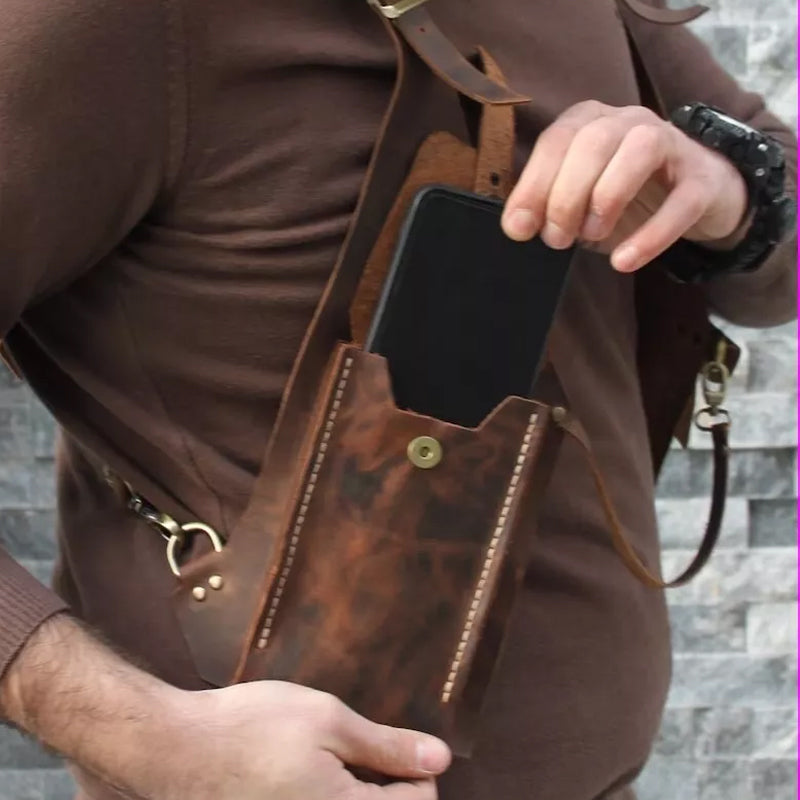 Hjemix | Medieval Steampunk Retro Skulderveske med Skulderrem