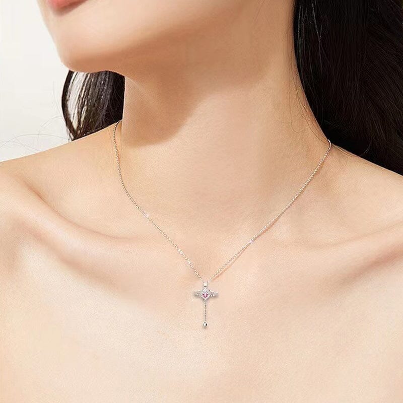 Hjemix | Pink Angel Wings Necklace