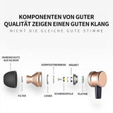 Hjemix | Bluetooth-Hodetelefoner, Stereo In-Ear Hodetelefoner, Sikker Passform For Sport, Treningssenter, Reise (Vanntett, Støyreduserende Mikrofon)