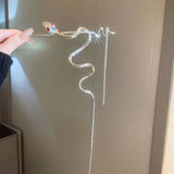 Hjemix | Silver Spiral Snake Tåsmykke