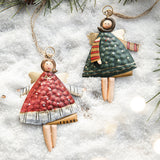 Hjemix | Retro Jern Kunst Juleengel Dekorasjon