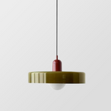 Hjemix | Pendellampe laget av farget glass | Elegant hengelampe i Bauhaus-stil | Designlampe for stue og spisestue