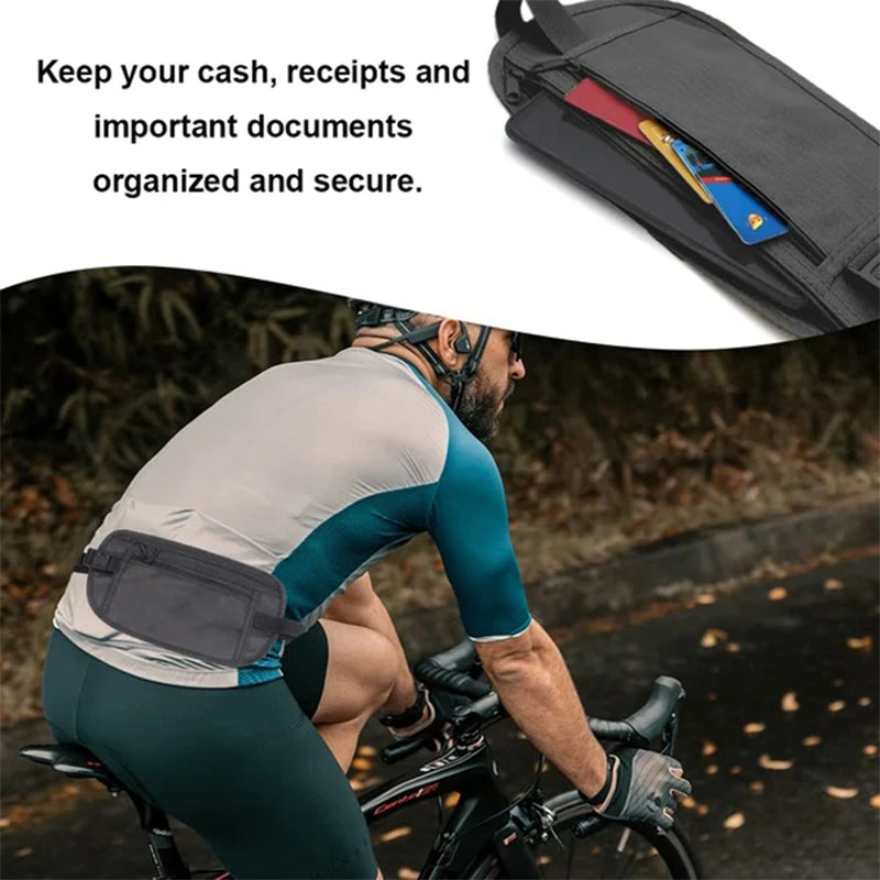 Hjemix | Sport Hip Bag Justerbar med Glidelåslommer