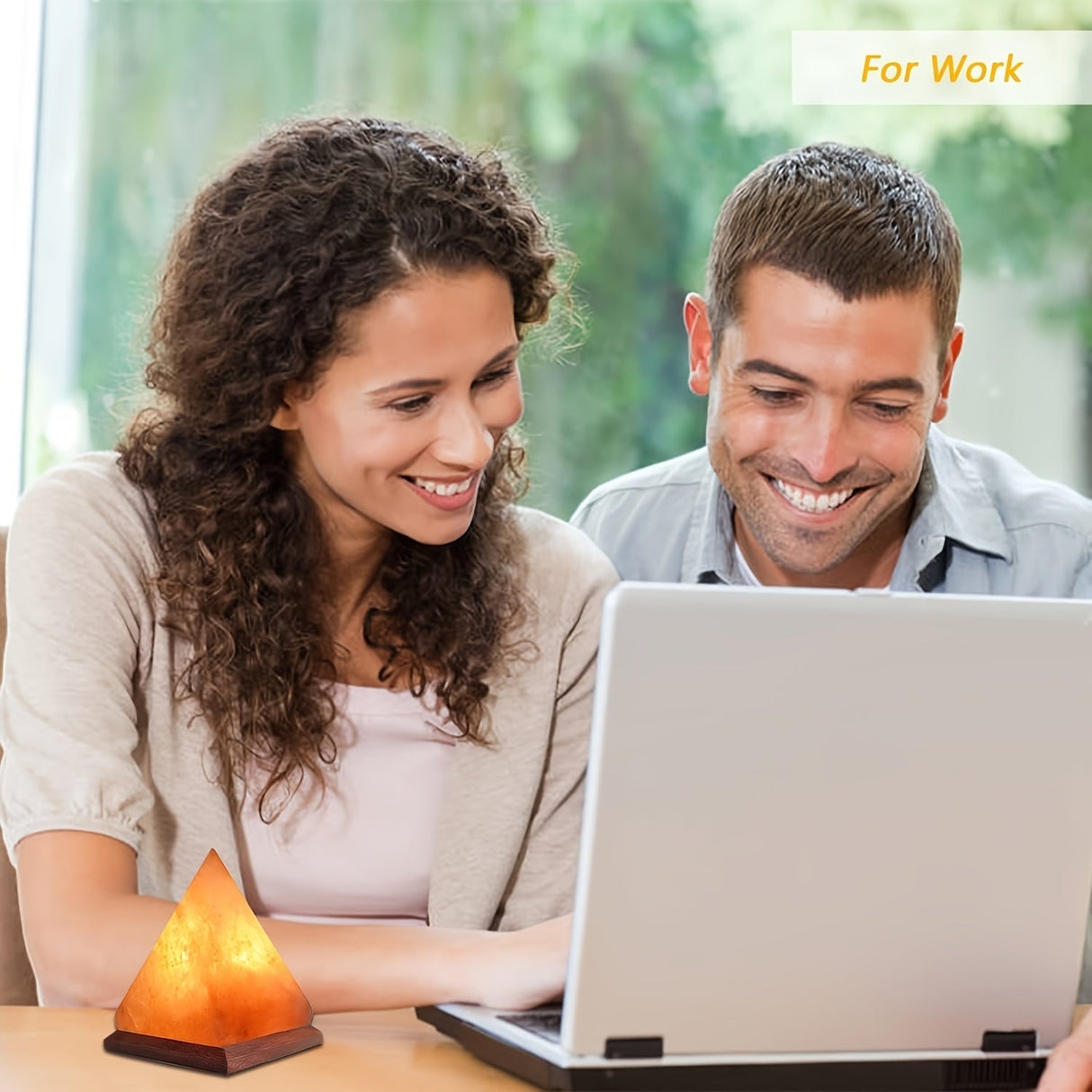 Hjemix | Saltlampe - Håndlaget Himalaya saltlampe med 8-farge skiftende LED, USB-drevet