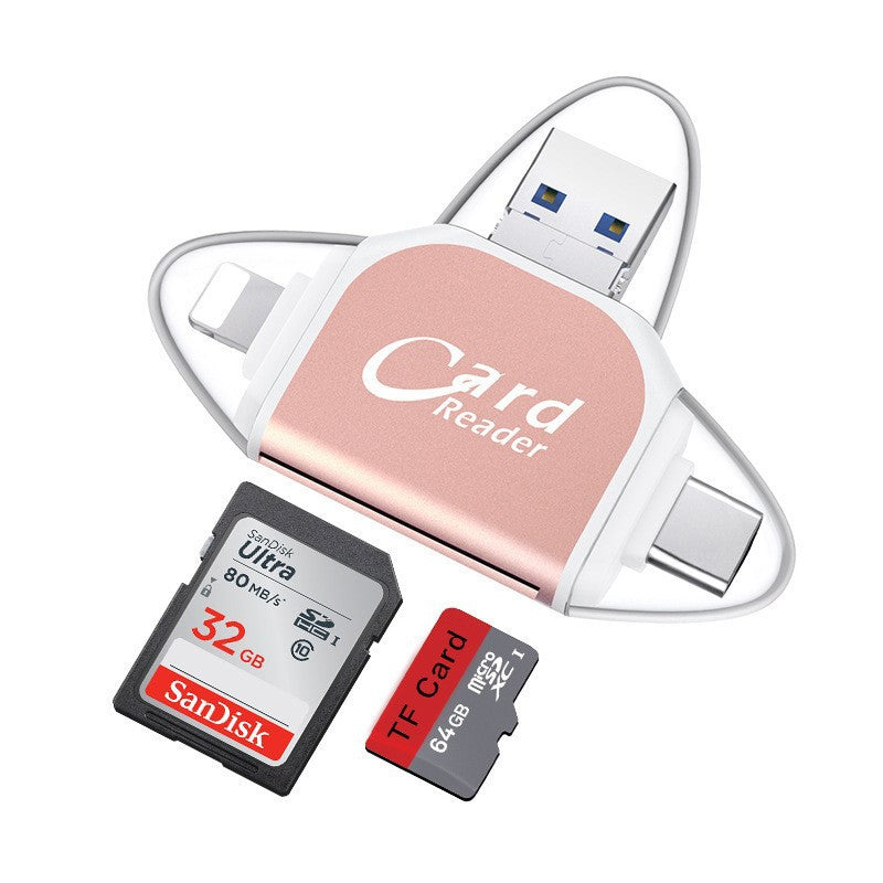 Hjemix | Multi-Port 4 i 1 Universell SD TF Kortleser