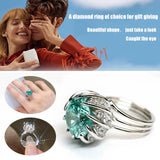 Hjemix | 6 Karat Paraiba Blågrønn Lotus Diamant Ring
