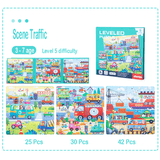 Hjemix | Tre 3-i-1 Magnetisk Avansert Falt Puslespill