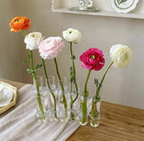 Hjemix | Fleksible Blomster Vaser med Hengsler | Moderne Glassrør Vase