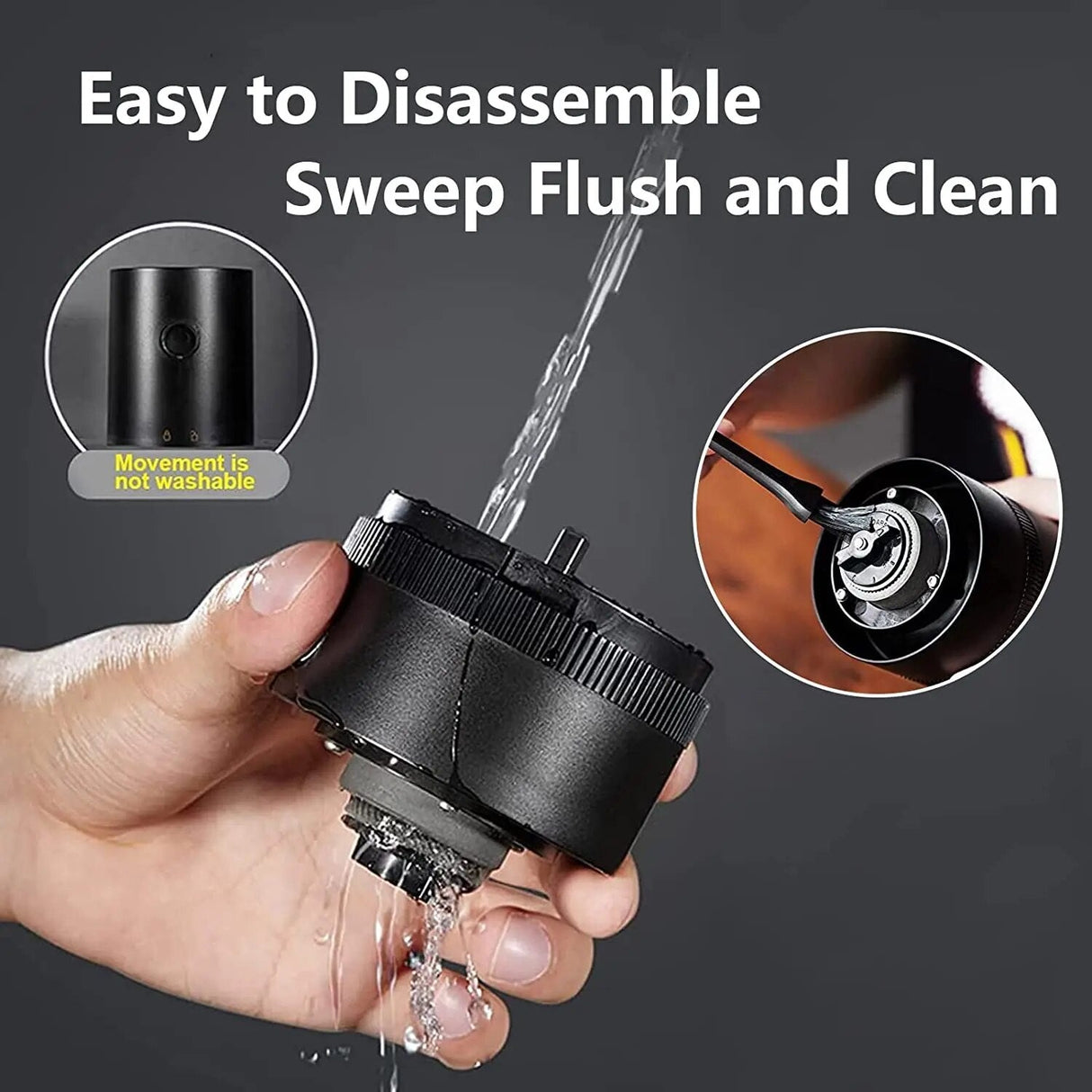 Hjemix | Bærbar Elektrisk Kaffekvern med USB Type-C Lading & Keramisk Kvern