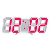 Hjemix 3D LED Veggklokke | Moderne Digital Klokke | Dimmbar LED Lys | Stilfull Veggdekor