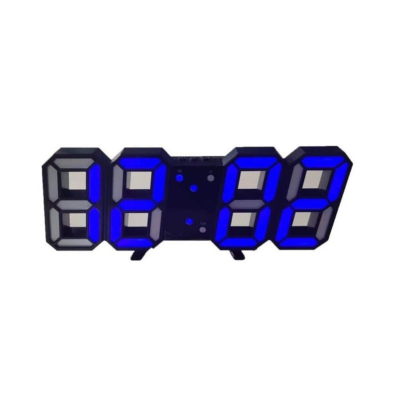 Hjemix 3D LED Veggklokke | Moderne Digital Klokke | Dimmbar LED Lys | Stilfull Veggdekor