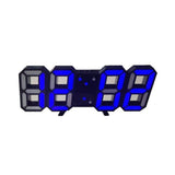 Hjemix 3D LED Veggklokke | Moderne Digital Klokke | Dimmbar LED Lys | Stilfull Veggdekor